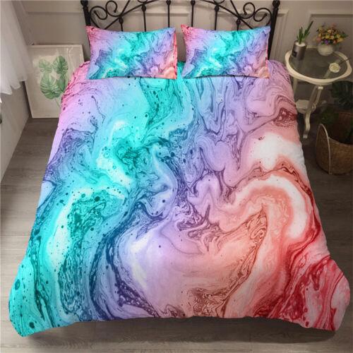 Doona Duvet Quilt Cover Set Colorful Pillowcases Single Double Queen King Beds