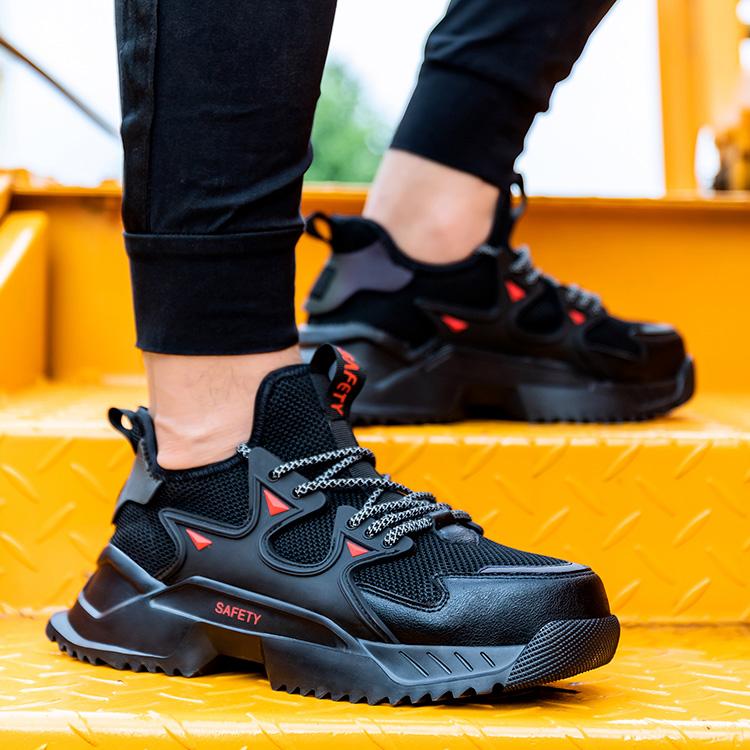 Construction Anti-Smash Anti-Puncture Safety Shoes Working Time Teel Toe Work Boot