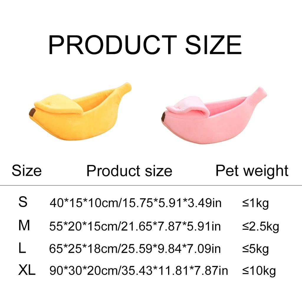 Pet Banana Bed for Dog Bed Creative Soft Small Bed Cat Nest Cozy For Dog Sofa Cute Pet Bedding Warm In Winter