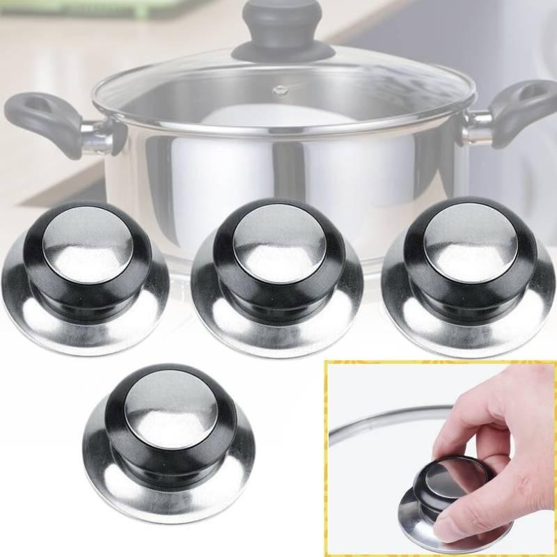 Premium Electric Wood Pot Lid Knob With Elegant Stainless Steel Top For Perfect Cooking