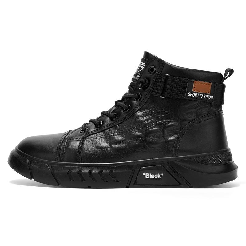 Neue Herrenschuhe Britische Martin-Stiefel Herren einfarbig Modetrend Outdoor-Sport vielseitige Arbeitsschuhe