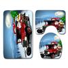 3D Digital Printing Christmas Waterproof Shower Curtain Four-Piece Bathroom Non-Slip Door Mat Bedroom Living Room Floor Mat Carpet
