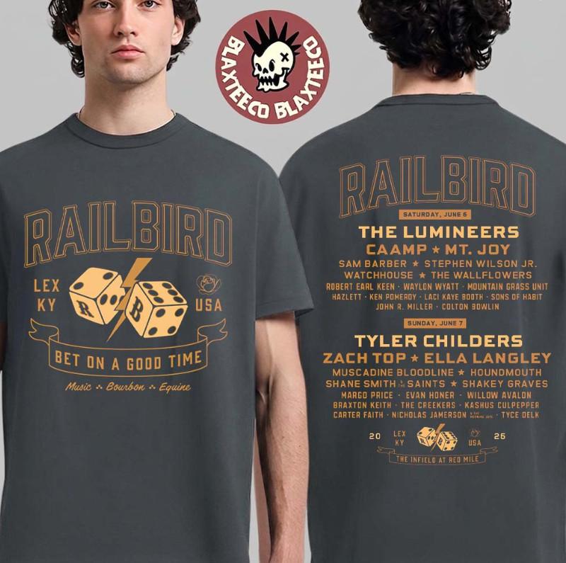Railbird Music Festival 2026 Merch Lexington Kentucky June 6 7 Dice Lineup T-Shi S