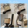 Stylish Woven Bucket Bag For Women Casual Summer Crossbody Tote In Khaki And Beige