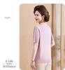 Mom's Summer Ice Silk Short-Sleeve T-shirt for Women 50+