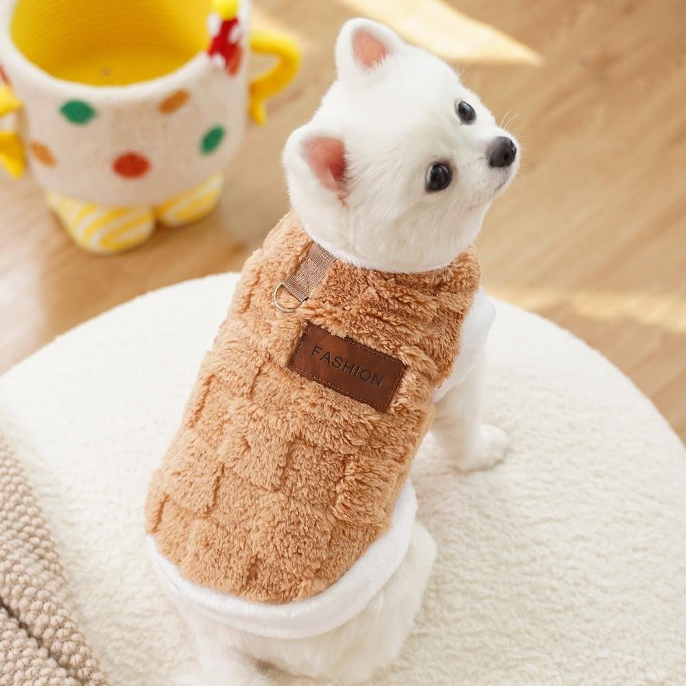 Comfortable Winter Dogs Clothes Velvet Dog Warm Sweater Fashion Pet Thick Plush Jacket Walking