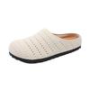 Niche hand-woven hollow breathable bag head slippers women's summer foreign wind thick-soled shoes