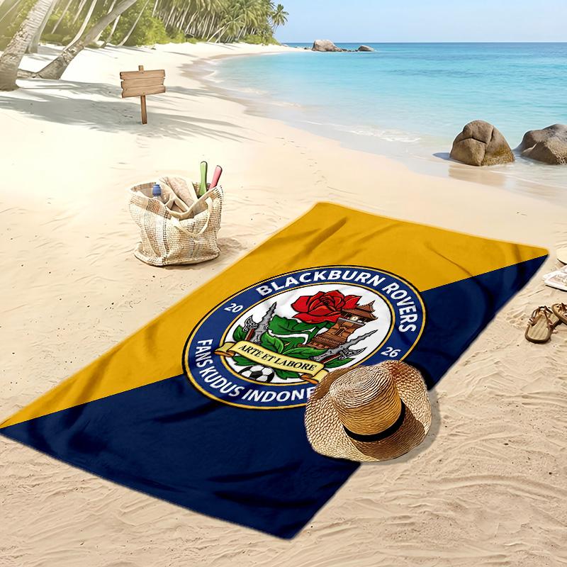 Blackburn Rovers Football Print Beach Towel, Large Soft Quick Dry Towel for Beach Camping Swimming