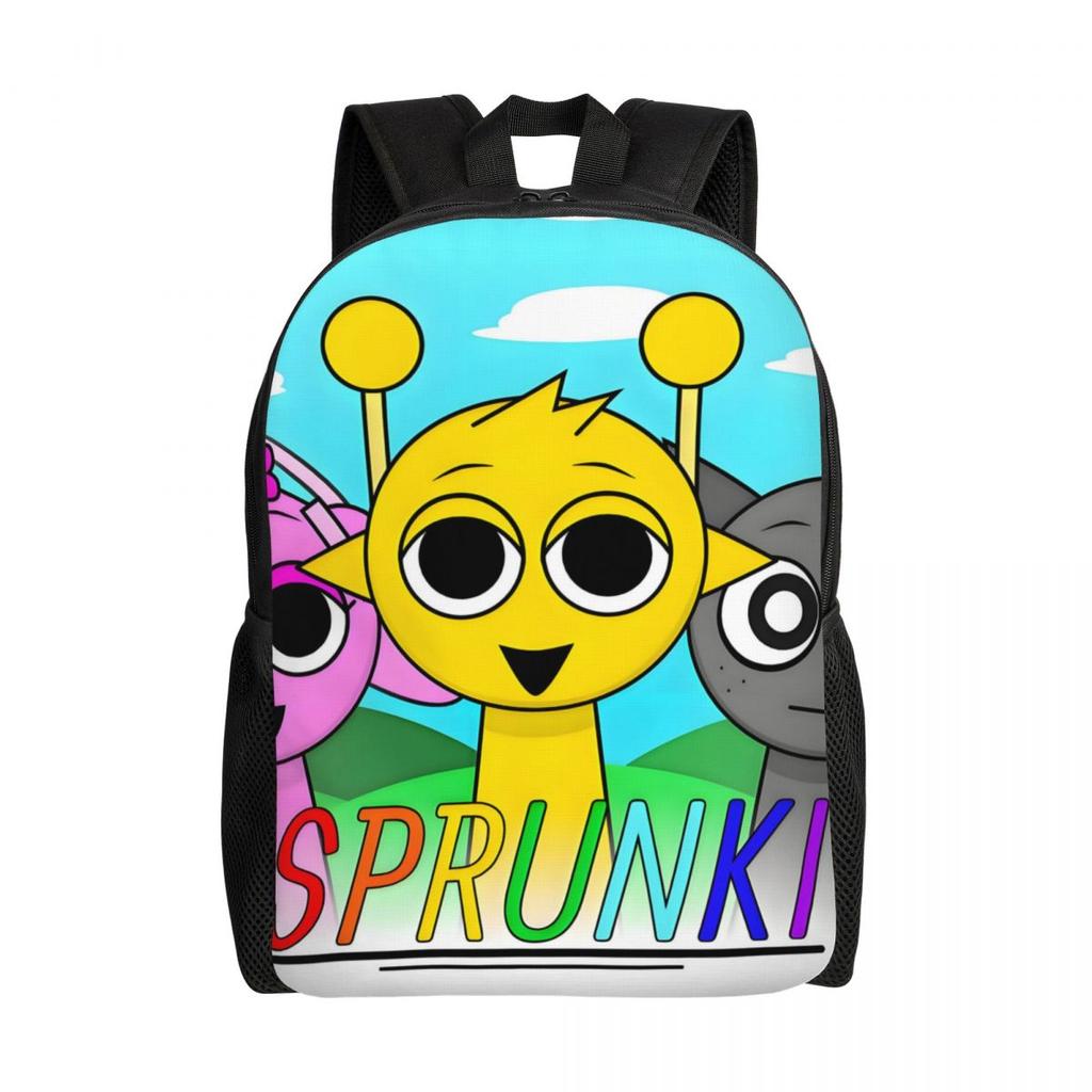 Custom Cartoon Sprunki Backpacks for Women Men Water Resistant College School Bag Print Bookbags