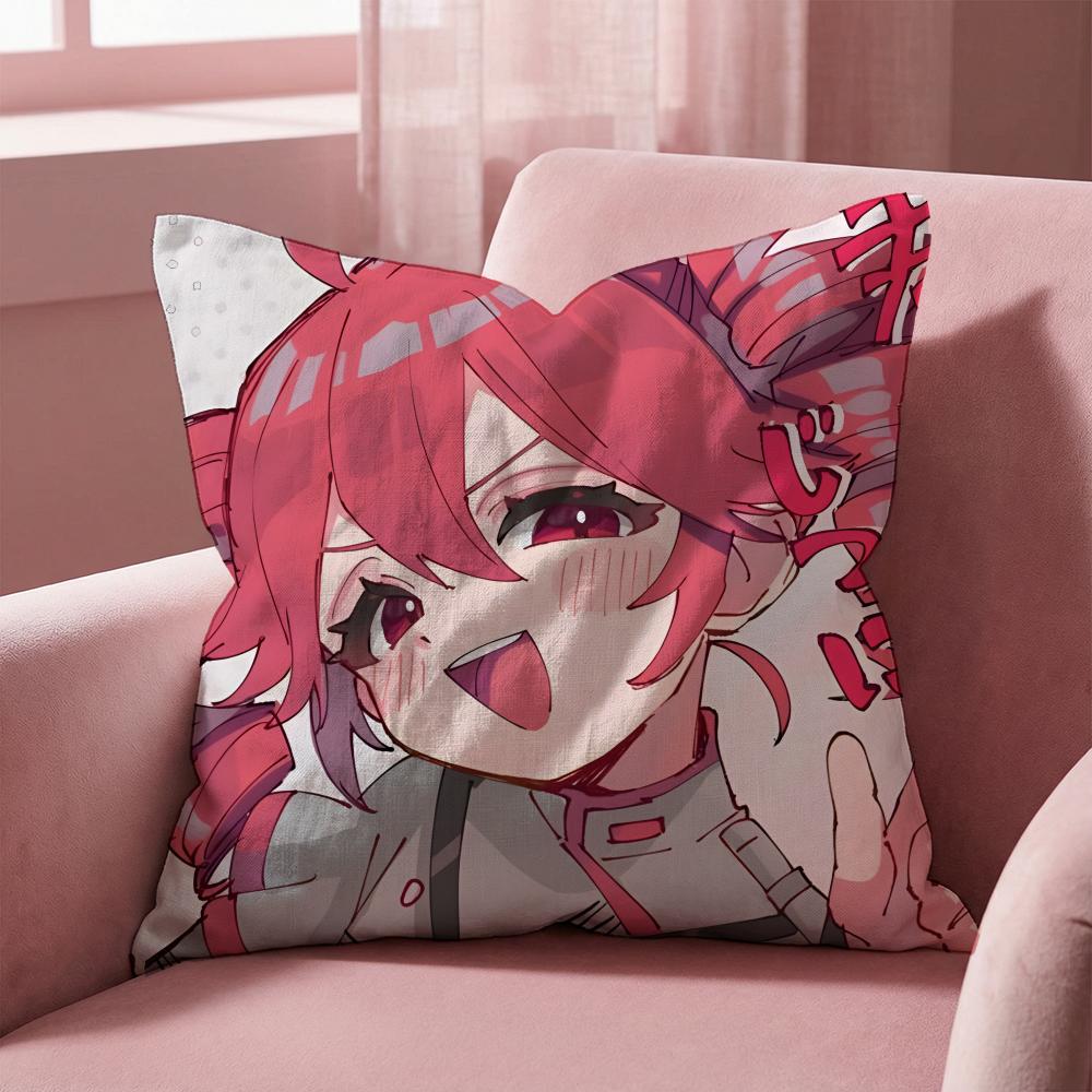 Kasane Teto Anime Cushion Cover Multi-Scene Pillow Cover for Home & Car - Reversible, Soft & Durable for Daily Use