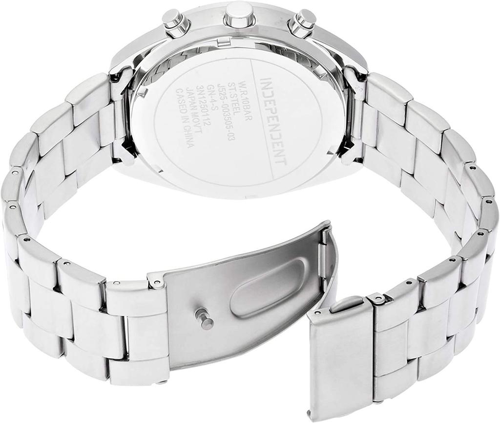 Independent INDEPENDENT Chronograph Black Silver Men's Watch BR1-412-53