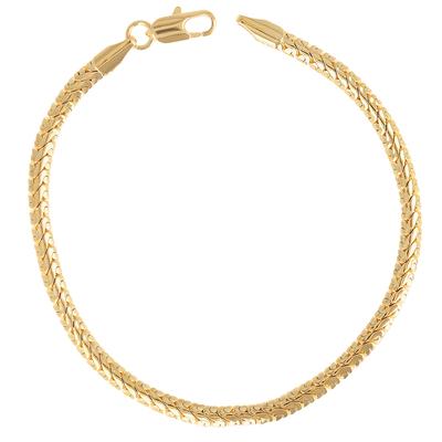 [R3520] - Gold Plated Bracelet 'Choreography' (flat Mesh) - 4 Mm