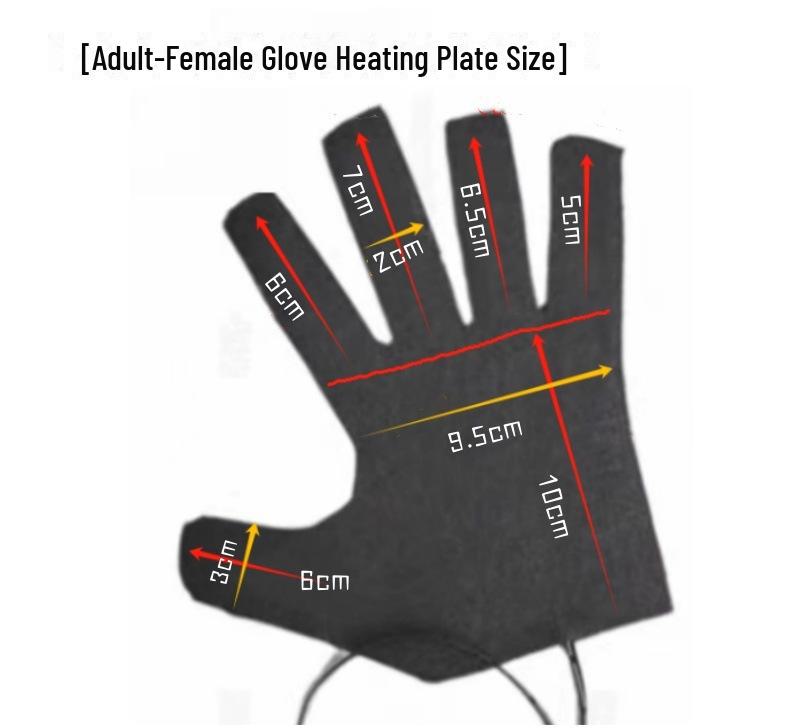 Kangre 7.4V Heated Full-Finger Cycling Gloves - Machine Washable, Low-Pressure, Non-Woven Design for Warmth
