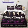 Name Custom Deep Purple Band Pattern Bedding Set Quilt Cover Pillowcase Home Decor Gift (1 * duvet cover + 2 * pillowcase, without core)