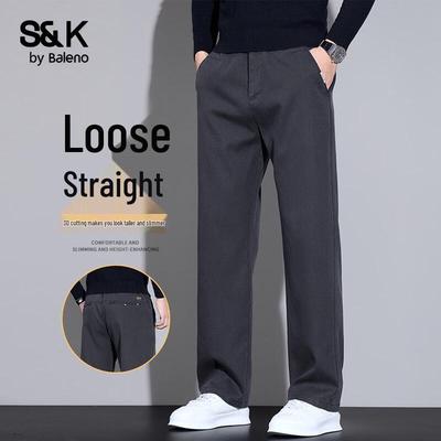 Pantalon décontracté droit ample Baleno pour homme S&K