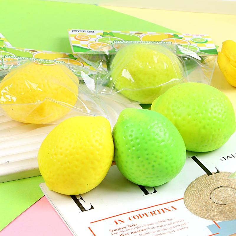 Color Changing Lemon Stress Relief Toy Soft Squeeze Fidget Ball for Kids Special Needs Sensory Play Gifts