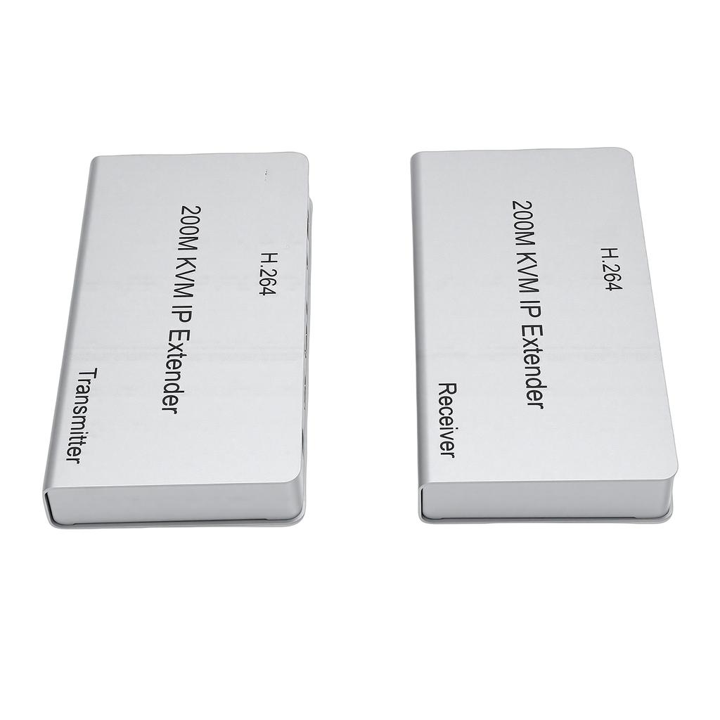KVM HD USB Extender with Wide IR Over Cat5e Cat6 656.2ft RJ45 KVM Over IP HD Extender for PC HDTV Display US Plug