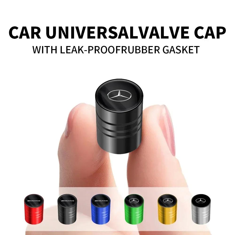Car Sticker Hot For Benz For AMG Benz 4pcs Car Wheel Tire Valve Caps Air Stem Covers for MERCEDES BENZ W203 W204 W205 W209 W210 