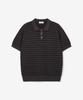 Tienjiti W Striped Polo Washable Knit (Greyish Brown) Tnsw6E202W2