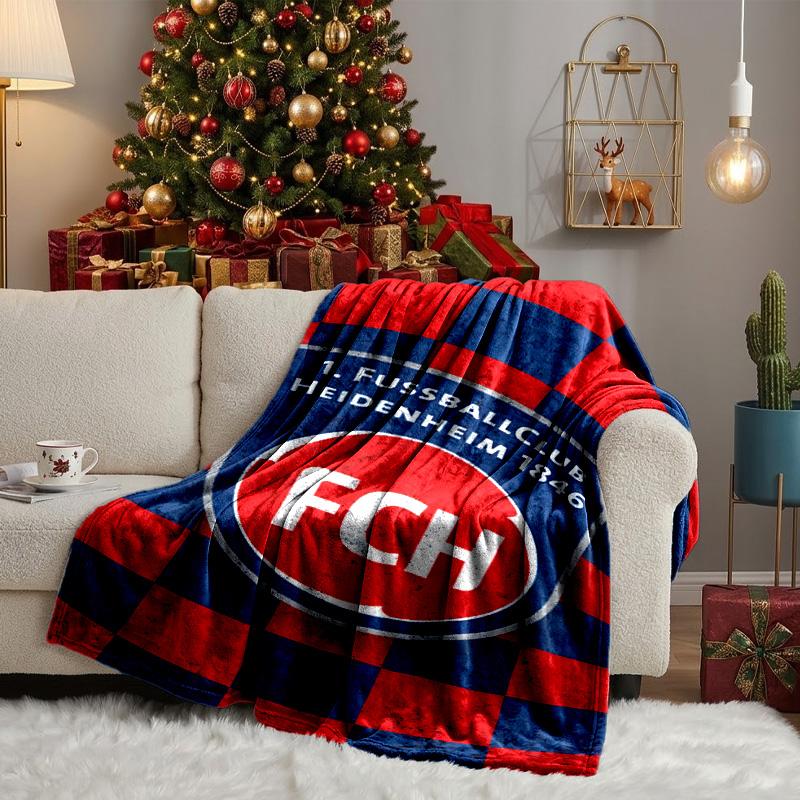 Heidenheim Squad Blanket Lightweight Ideal Bedding Blanket Perfect for Travel, Camping, Living Rooms, Offices, Sofas, Fan Christmas gift