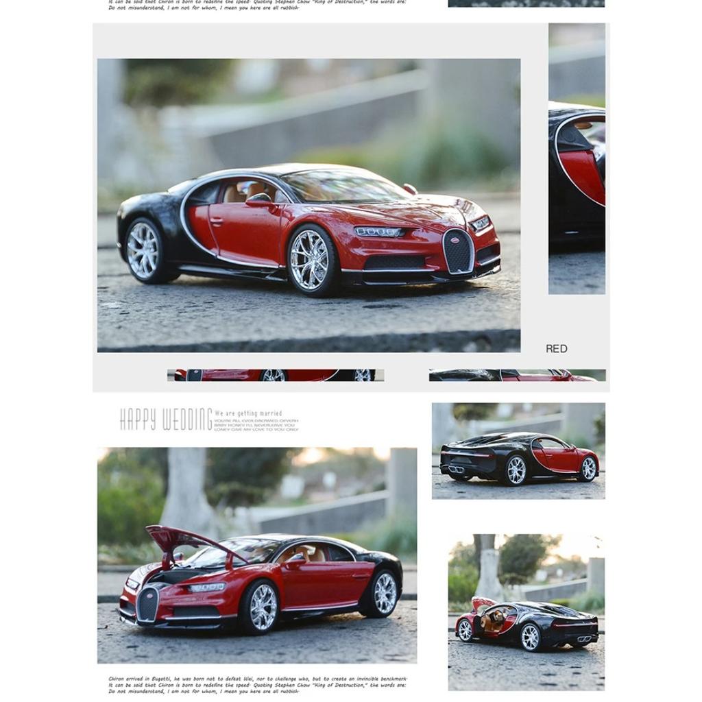 WELLY 1/24 Bugatti Chiron Supercar Alloy Car Diecasts & Toy Vehicles Car Model Miniature Scale Model Car Toy for Children