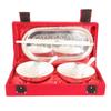 Silver Plated Set Of 2 Bowls 2 Spoons & 1 Tray - Dry Fruits Desert Home Hotel Tableware Decorative, Diwali Gift Item - 260 Ml