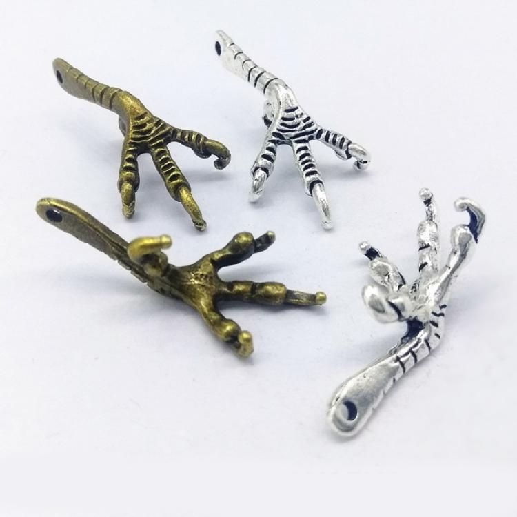 10PCS Retro Bird Claw Pendants Jewelry Making Accessories Alloy Texture Jewelry Pendant Suitable for Jewelry Making