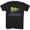 Back To The Future Neon Japanese Logo Men's T Shirt 80s Synthwave Delorean Kanji