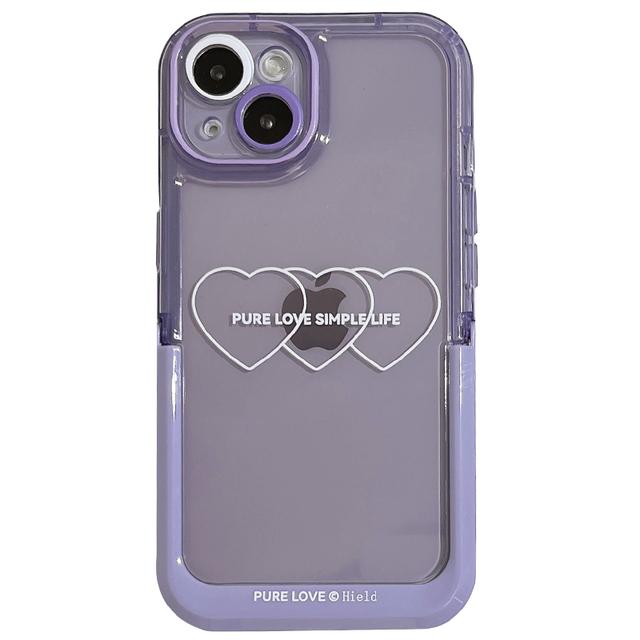

Ins Purple Love Heart Невидимый чехол-кронштейн для Iphone 14 13 11 12 Pro Max 14 Plus противоударный чехол с подставкой-держателем For iPhone 13Pro Max