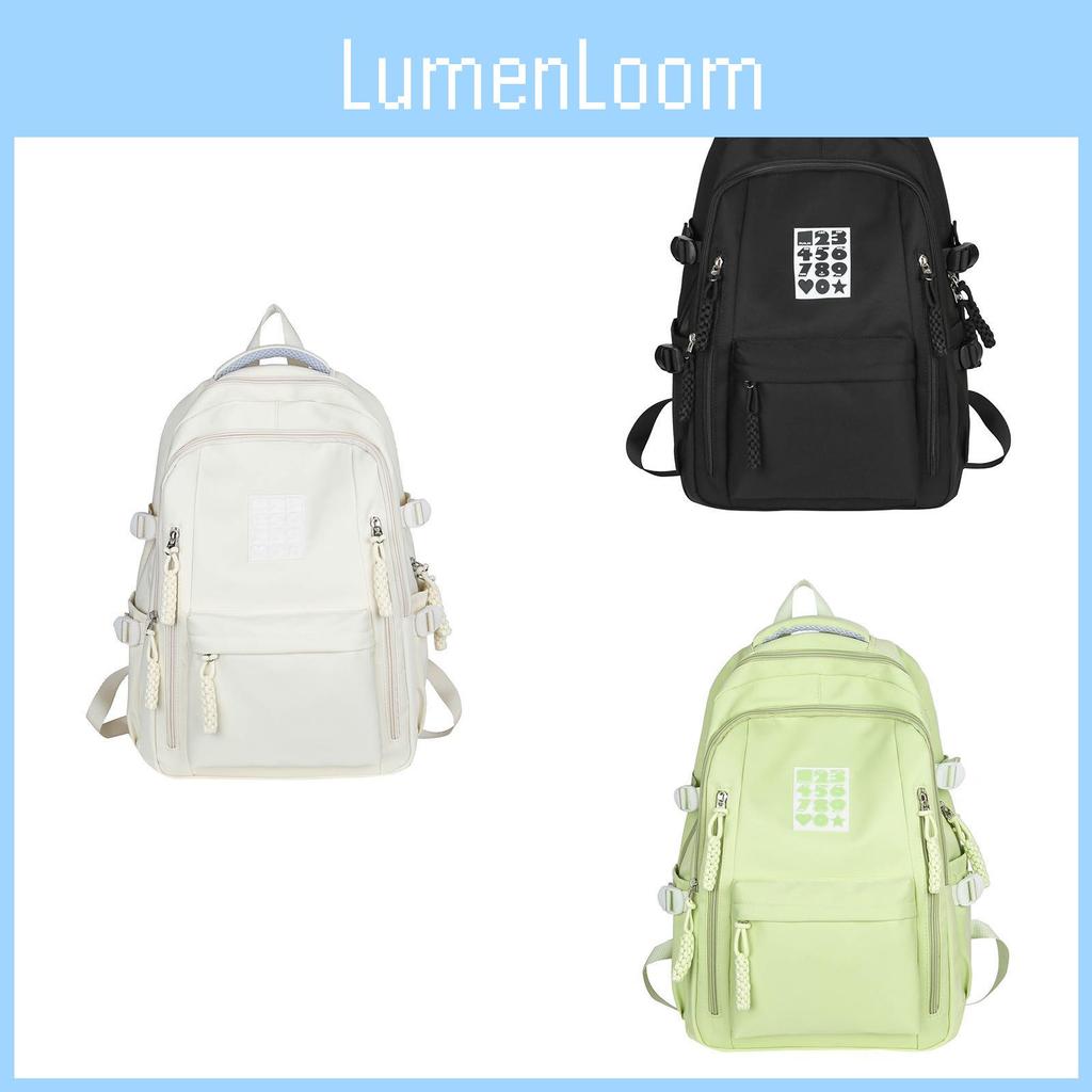 Cute Japanese Style Nylon School Backpack For Girls Boys High Capacity Lightweight