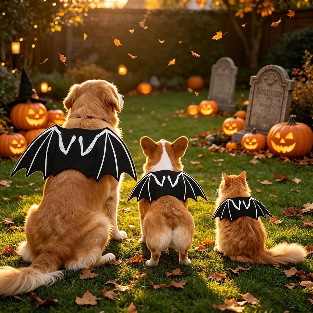 Role-playing Prop Halloween Pet Bat Wings Halloween Costume Festival Dress Up  Pet Supplies
