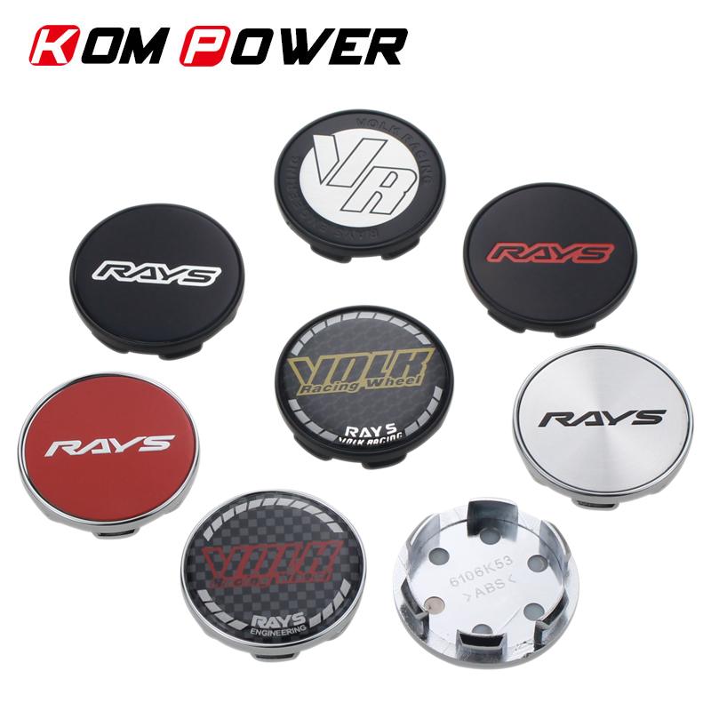 SET OF 4 RAYS VOLK Center Cap for Wheels 53mm OD & 48mm ID Dust Proof Hood Cover Plastic Base Wheel Hub Cap