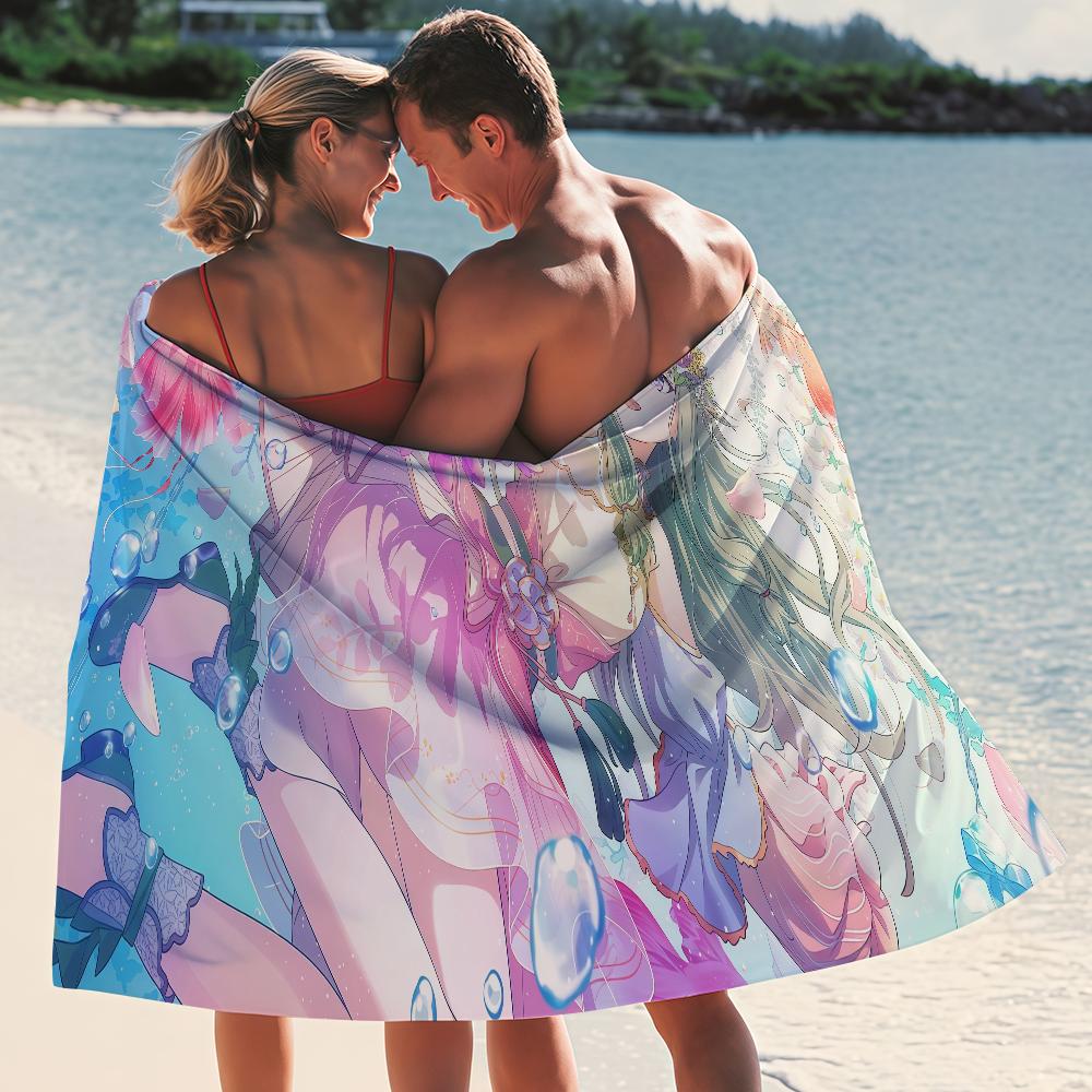 Anime Singer Nene Kusanagi Towel Quick Drying Beach Towels Are Suitable For Swimming Pools Camping Yoga And The Gym