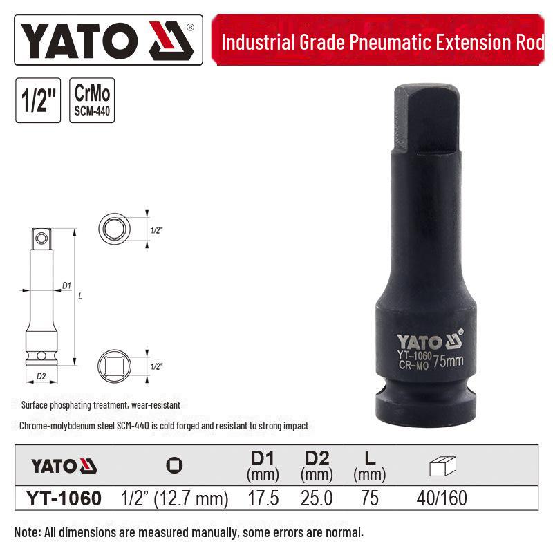 YATO 1/2" Pneumatic Sleeve Extension Rod