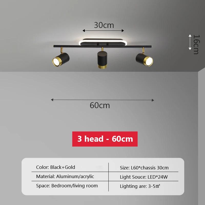 Nordic Strip LED Multihead Ceiling Lamp Spotlights For Hall Living Room Bedroom Balcony Corridor Cloakroom Decor Lights Fixtures