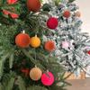 Velvet Christmas Balls Shatterproof Hanging Ornaments Festive Decorative Balls  Holiday Party