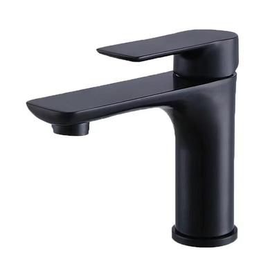 TLXT Stainless Steel Black Flat Basin Faucet