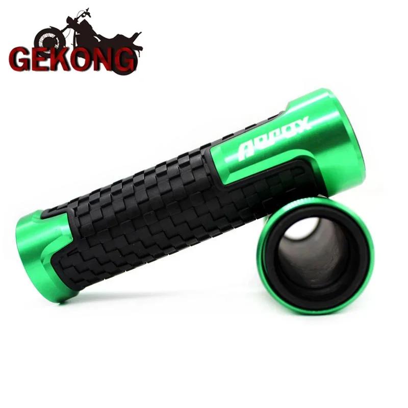 

Fit For Aerox155 Aerox 155 2017 2018 Motorcycle Accessories 7/8 22MM CNC Handlebar Grips Handle Grip Handle bar Logo Aerox зелений