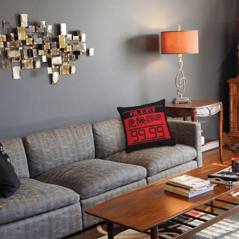 Metal Gear Solid Alert Mode English Cushion Cover 45x45cm Soft Video Game Throw Pillow for Sofa Square Pillowcase Decoration