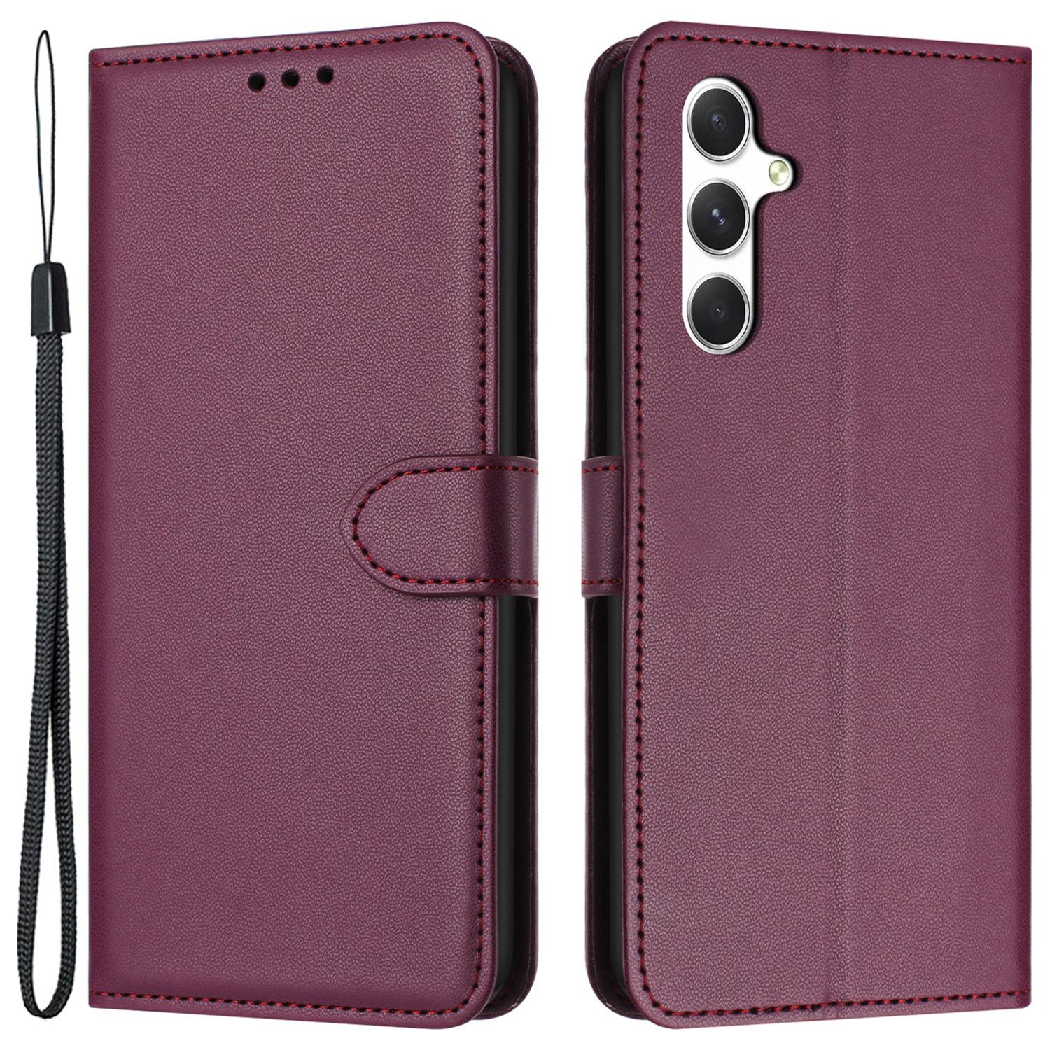 

For Samsung Galaxy A15 4G/5G Shockproof Case Leather Wallet Stand Phone Cover Purple