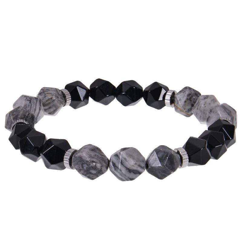 

Браслет из ограненного хрустального агата 10 мм, черного обсидиана и камня тигровый глаз для мужчин и женщин