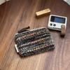 Multi-Purpose Retro Cosmetic Bag Striped Pattern Mini Makeup Organizer Elegent Lipstick Pouch For Women