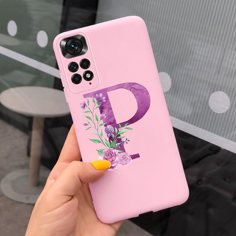 For Xiaomi Redmi Note 11 4G Case Note 11S Cute Couple Letters Soft Slim Fundas Cover For Xiaomi Redmi Note 11 Pro Note11 S Cases