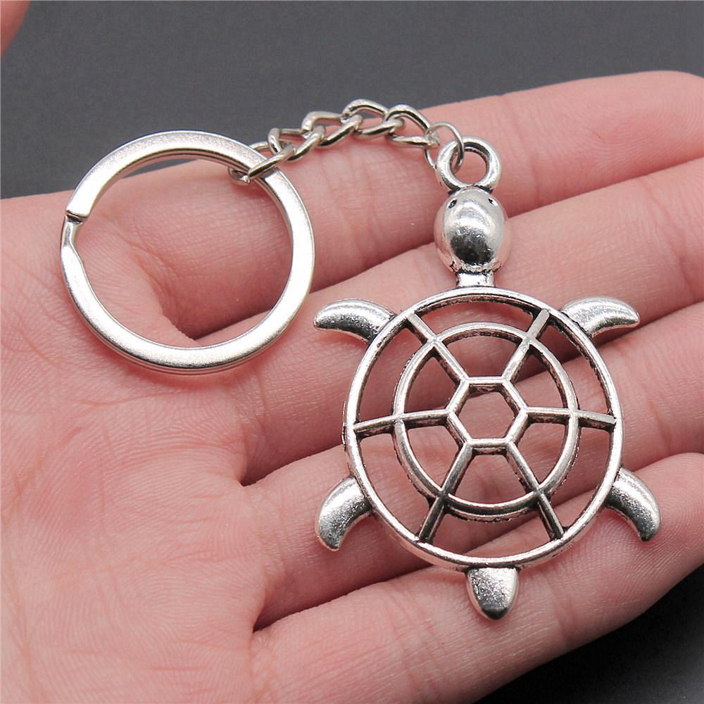 Starfish Shell Turtle Beach Ocean Keychain for Boys Trendy Boho Fathers Day Gift Classic Wallet Accessory