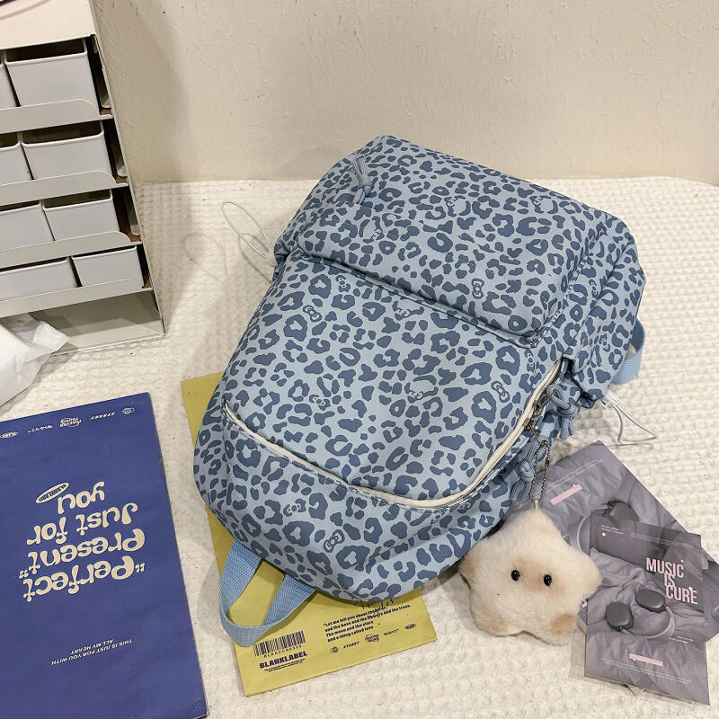 Rucksack mit Leopardenmuster, große Kapazität, Reiserucksack, Schultasche für Mittelschüler