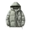Giacca con Cappuccio in Cotone Unisex: Colore Unico, Ispessito, Caldo, Resistente al Freddo