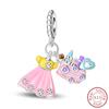 100% 925 Silver Charms Pendant Airplane Beach Sailing Hat Sun Energetic Attractiveness Design For Fine Jewelry Making