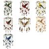 Glass Look Bird Hanging Piece with Large Bird Figure and Small Hanging Birds for Garden Porch Yard Window Home