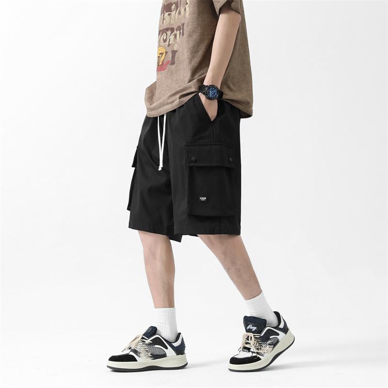 Sommer-Cargo-Shorts für Herren, Harajuku, Y2k, Retro, All-Match, Baggy, gerade Hose, weites Bein, neue Arbeitshose für Herren, Größe M-5XL