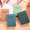 A7 Mini Pocket Planner Notebook Morandi Color PU Leather Cover 64 Sheets 128 Pages Daily Weekly Schedule Organizer Book